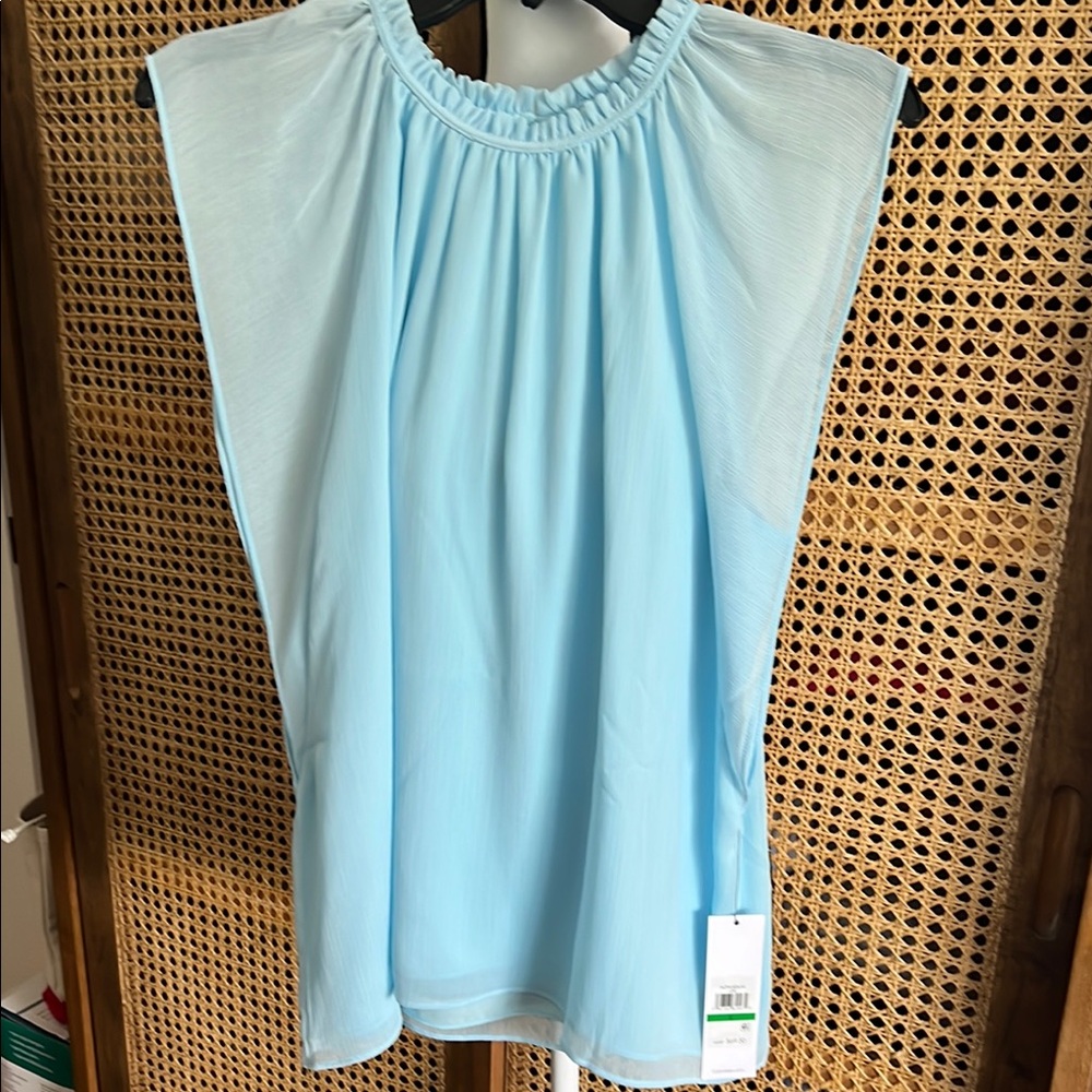 NWT Calvin Klein Light Blue Sleeveless Women's Top.